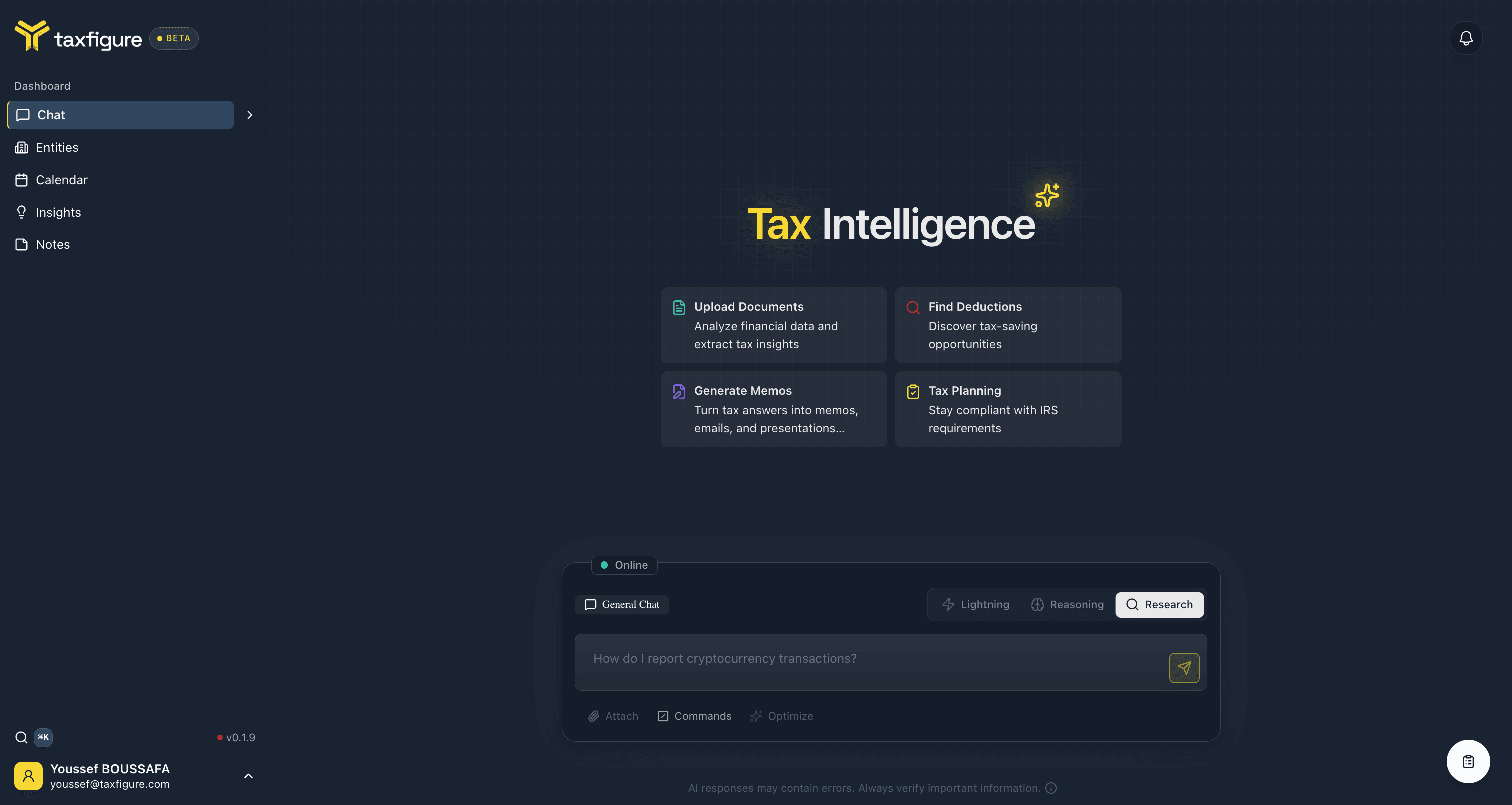 TaxFigure chat home