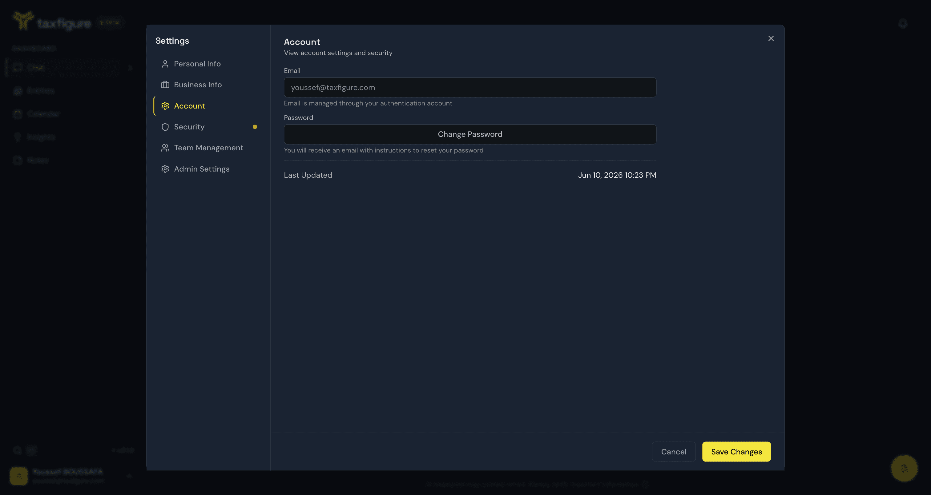 Account settings